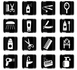 personal care icon set