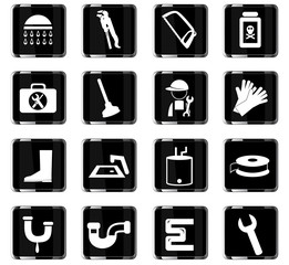 plumbing service icon set