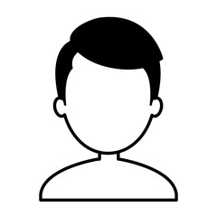 Fototapeta premium young man shirtless avatar character vector illustration design