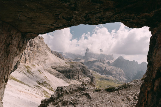 Aussicht vom Paternkofel in den Dolomiten