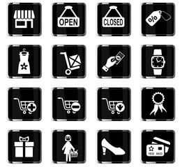 shopping and e-commerce icon set