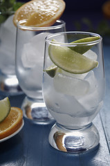 refreshing drinks with ice