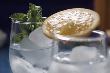 refreshing drinks with ice