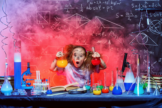 child doing experiments