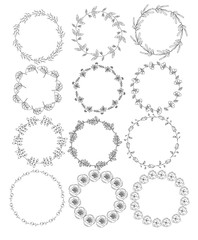 floral wreath-beautiful on a white background