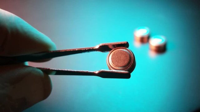 Close up of a lithium ion battery
