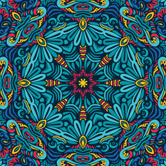 Abstract Festive geometric mandala pattern