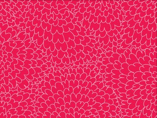 Pink flower doodle background - 152812326