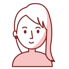 young woman shirtless avatar character vector illustration design