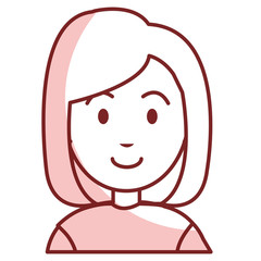 beautiful and young woman character vector illustration design