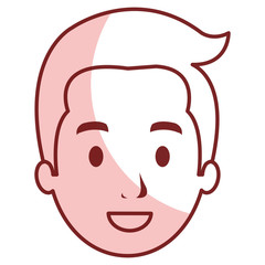young man head avatar vector illustration design