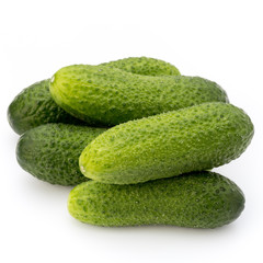 The first spring ecologically cucumbers.