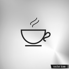 Hot tea or coffee cup icon