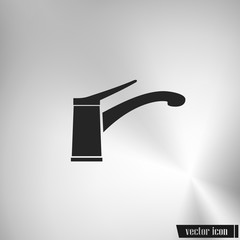 Faucet vector icon. Tap sign. Bathroom symbol
