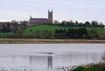 Downpatrick Cathedral from Inch, Northern Ireland