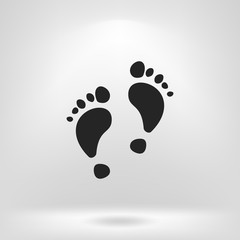 Vector footprint icon. Illustration for web