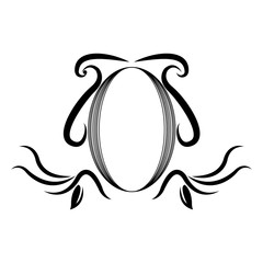 decorative shield heraldry victorian royal elegant frame vector illustration