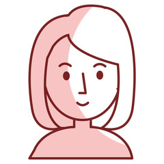 young woman shirtless avatar character vector illustration design