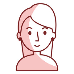 young woman shirtless avatar character vector illustration design