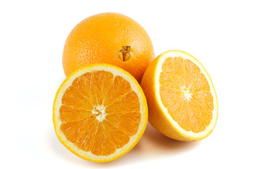 fresh orange isolated on white background