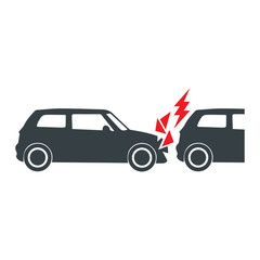 Car crash icon illustration isolated vector design