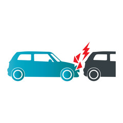 Car crash icon illustration isolated vector design