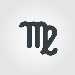 Virgo Icon Design Illustration Template Element