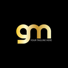 Initial letter GM Rounded Lowercase Logo