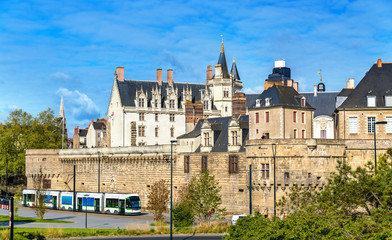 Fototapeta na wymiar Castle of the Dukes of Brittany in Nantes, France