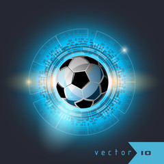Football interface display sport soccer vector illustration background