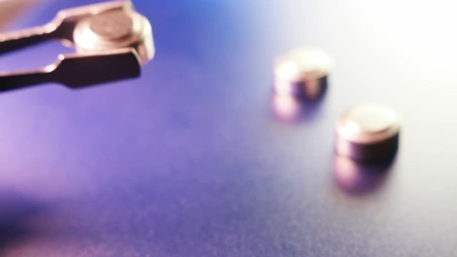 Close up of a lithium ion battery
