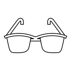 summer sun protection sunglasses icon vector illustration