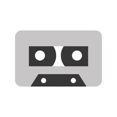 isolated audio cassette tape vector illustration