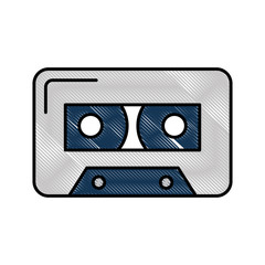 isolated audio cassette tape vector illustration