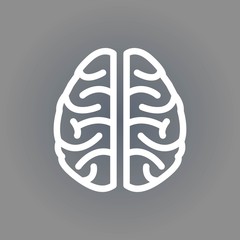 brain icon stock vector illustration flat design