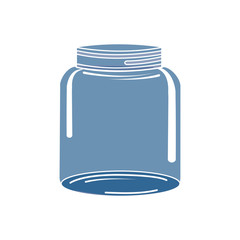 water glass container icon over white background. vector illustration