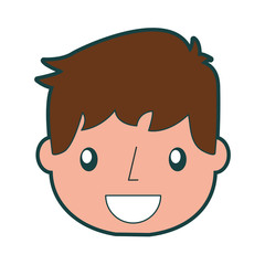 Obraz premium isolated smiling handsome icon boy vector illustration graphic illustration