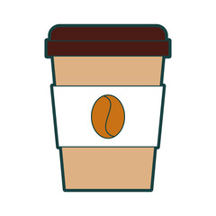 isolated disposable coffe cup vector illustration graphic design