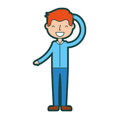 isolated smiling handsome icon boy vector illustration graphic illustration