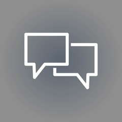 Naklejka premium Speech Bubbles Icon. Chat pictogram icon stock vector illustration