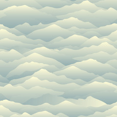 Mountain skyline seamless pattern. Abstract wavy background. Nature texture