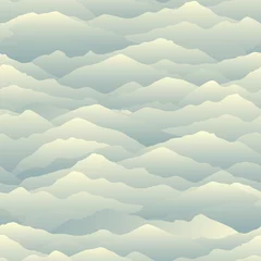 Abwaschbare Tapeten Berge Nahtloses Muster der Bergskyline. Abstrakter wellenförmiger Hintergrund. Naturtextur