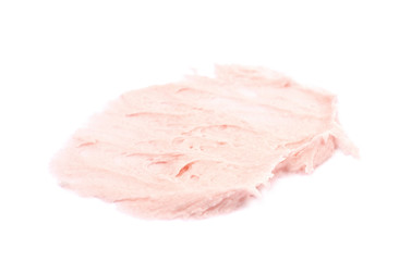 Smeared frosting cream isolated