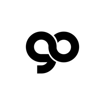 Initial Letter GO Linked Design Logo