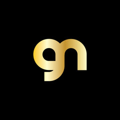 Initial Letter GN Rounded Lowercase Logo