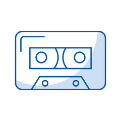 isolated audio cassette tape vector illustration