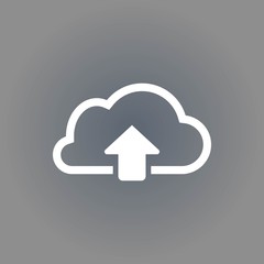 cloud upload icon stock vector illustration flat design