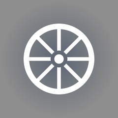 Obraz premium wheel icon stock vector illustration flat design