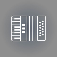 accordion icon stock vector illustration flat design