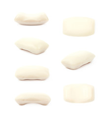 Single piece of soap isolated